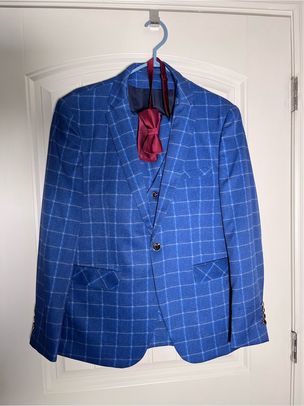 Blue Windowpane Men's Blazer - Classic Tailored Fit